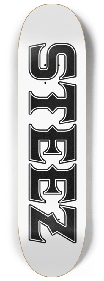STEEZ BRAND BOLD LOGO 8-1/4 Skateboard Deck