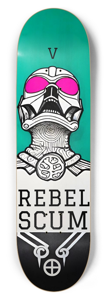 REBEL SCUM - NOSH SITH LORD PUNK DECK 01 8-3/4 Inch Skateboard