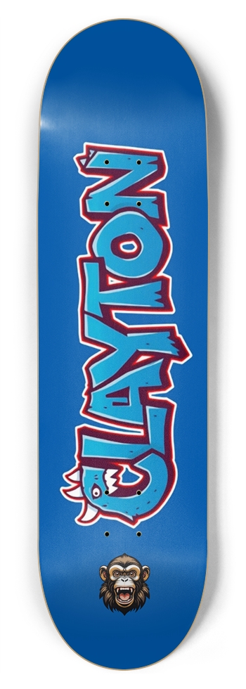 SCREAMING MONKEY - LAWRENCE CLAYTON 8-3/4 Inch Skateboard