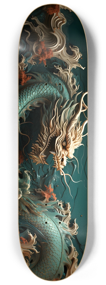 Japanese Art Skateboard Dragon Skateboard Deck 8-1/4 Skateboard Deck