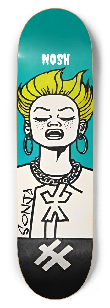 NOSH FUCK SONJA SHORTIE PUNK DECK 01 8-3/4 Inch Skateboard