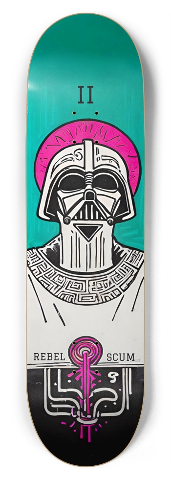 REBEL SCUM POPE VADER PUNK DECK 01 8-3/4 Inch Skateboard