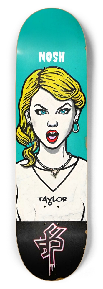 NOSH FUCK TAYLOR SHORTIE PUNK DECK 02 8-3/4 Inch Skateboard