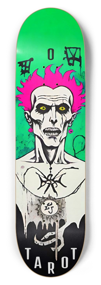 TAROT - THE FOOL TAROT PUNK DECK 02 8-3/4 Inch Skateboard