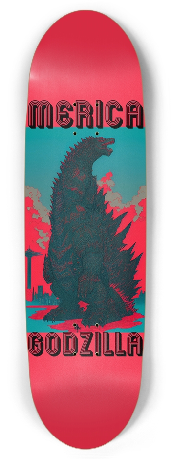 MURICA MERICA GODZILLA PUNK DECK 01 Football Shape