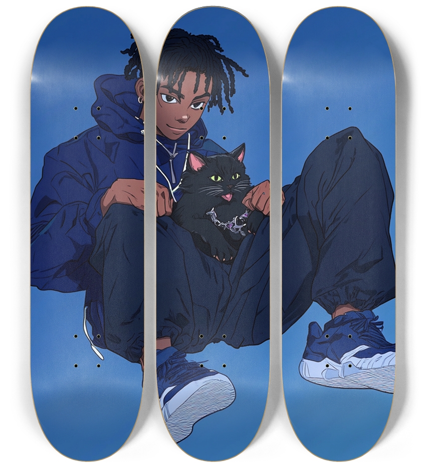 Skateboard Series 3 Deck Wall Series