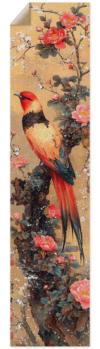 phoenix and peony flowers Custom Griptape Griptape for Longboards