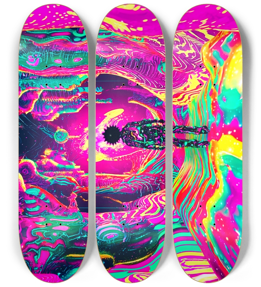 Skateboard Series 3 Deck Wall Series