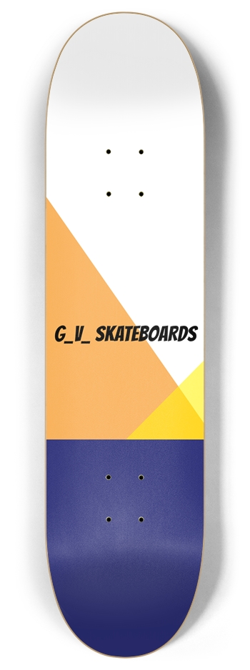 8 inch. Golden Vintage. (Pre-Applied Graphic) 8 Inch Skateboard Deck