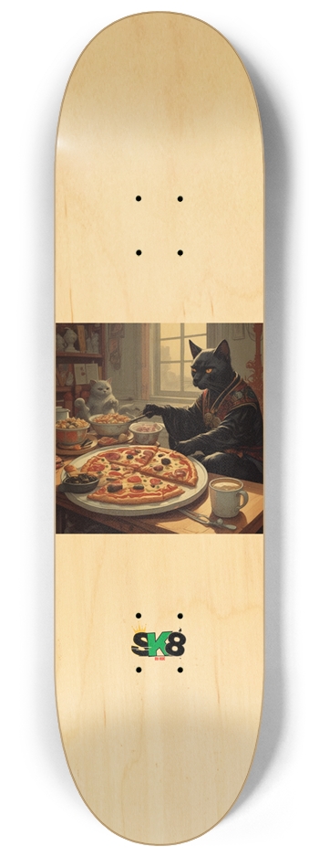 Feudal pizza Cat 8-1/4 Skateboard Deck