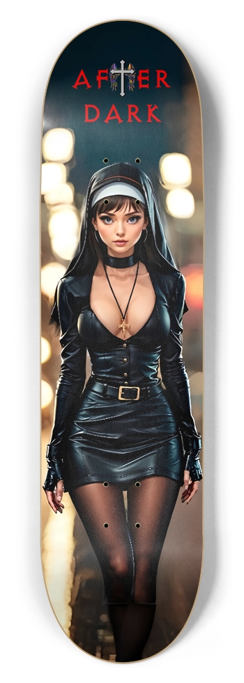 Nun in the City 8-1/2 Skateboard Deck