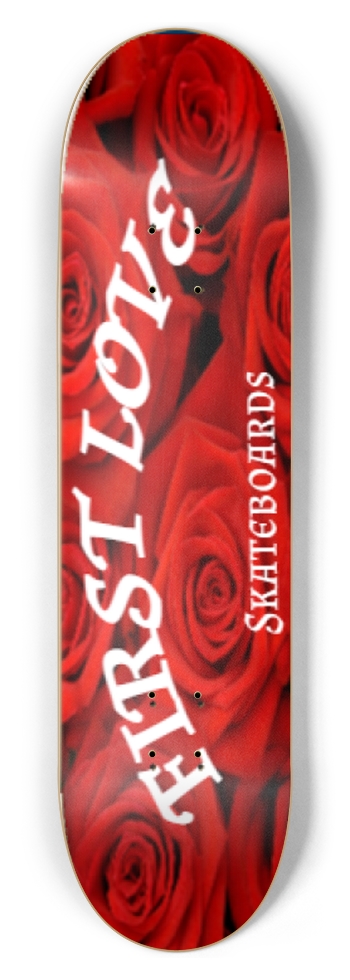 First Love Red Rose 8.5 8-1/2 Skateboard Deck