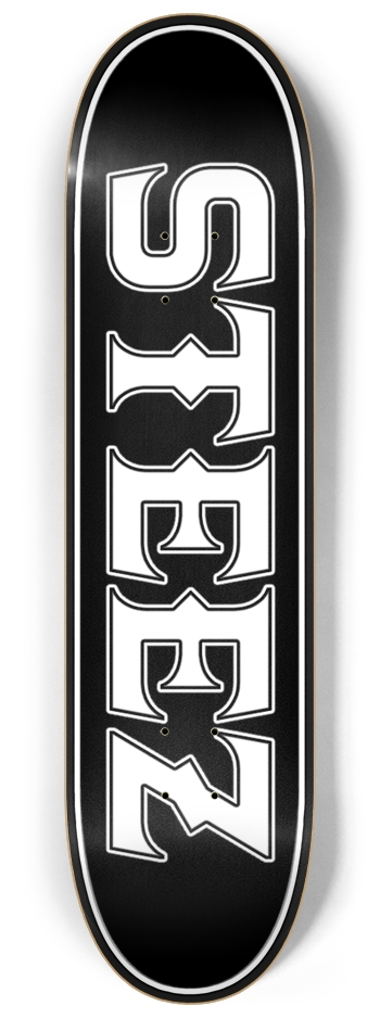 STEEZ BRAND BOLD OUTLINE 8-1/4 Skateboard Deck