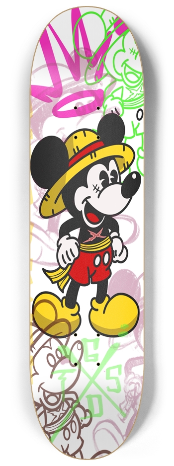 Mickey One piece  8-1/4 Skateboard Deck