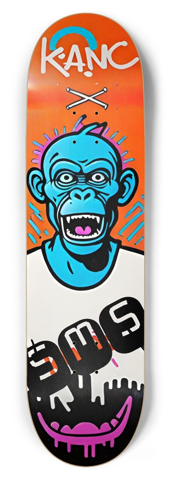 SCREAMING MONKEY KANC PUNK DECK 01 8-3/4 Inch Skateboard