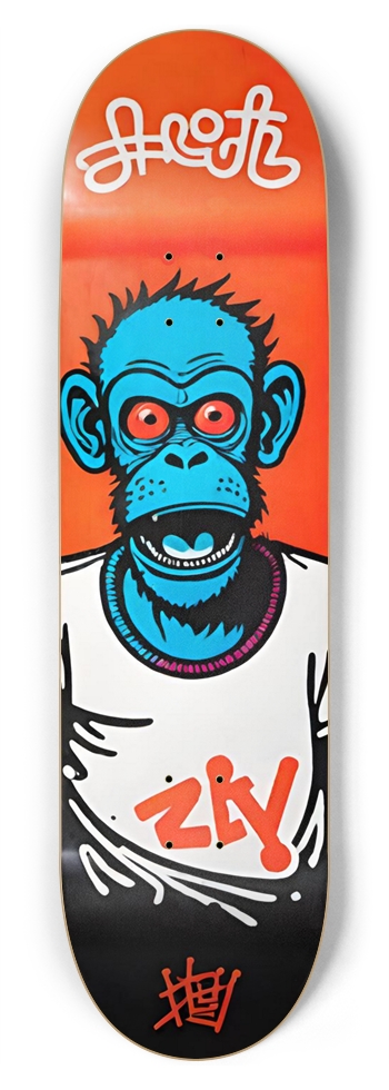 SCREAMING MONKEY BURGER PUNK DECK 01 8-3/4 Inch Skateboard