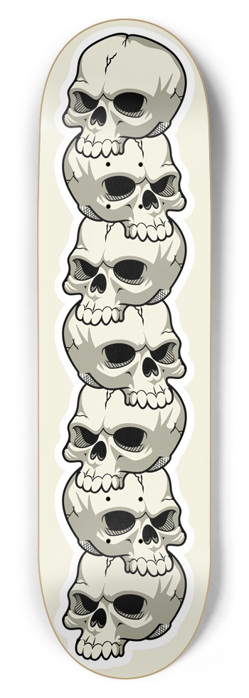 MDM Skulls 01 8-3/4 Inch Skateboard