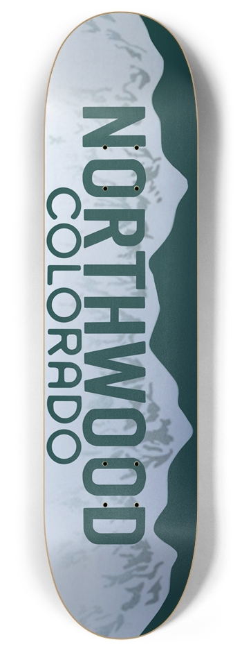 Colorado License Plate Silver 8 8 Inch Skateboard Deck