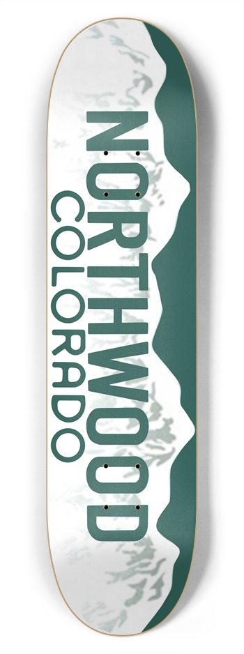 Colorado License Plate 7-3/4 7-3/4 Skateboard Deck