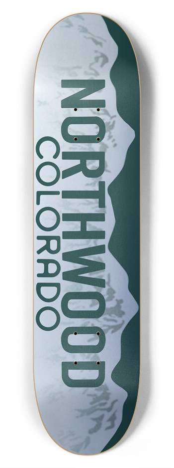 Colorado License Plate Silver 7-3/4 7-3/4 Skateboard Deck