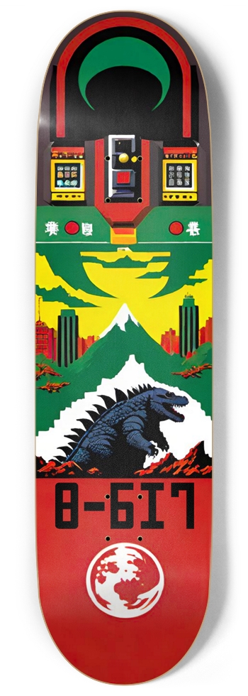 Godzilla 8-Bit Deck 02 9 Inch Skateboard