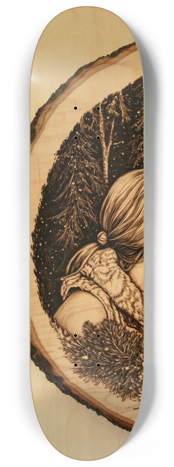 family wood burn custom Skateboard Series #1 8-1/4 Skateboard Deck