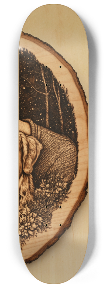 family wood burn custom Skateboard Series #3 8-1/4 Skateboard Deck