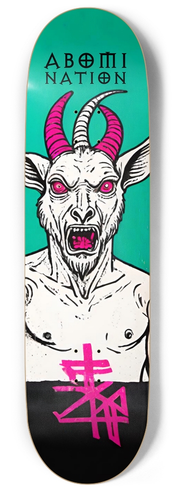 ABOMINATION - BAPHOMET HYBRID TERROR PUNK DECK 01 9 Inch Skateboard