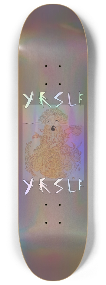 drowning in waves of thoughts holographic 8-1/4 Skateboard Deck