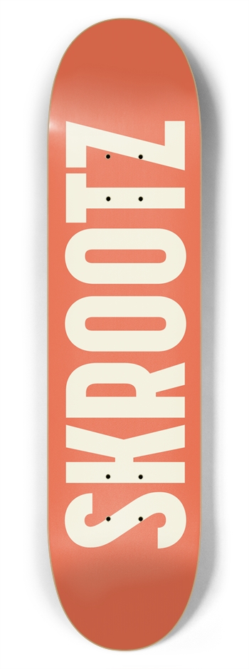 Skrootz - Orange 7,75" 7-3/4 Skateboard Deck