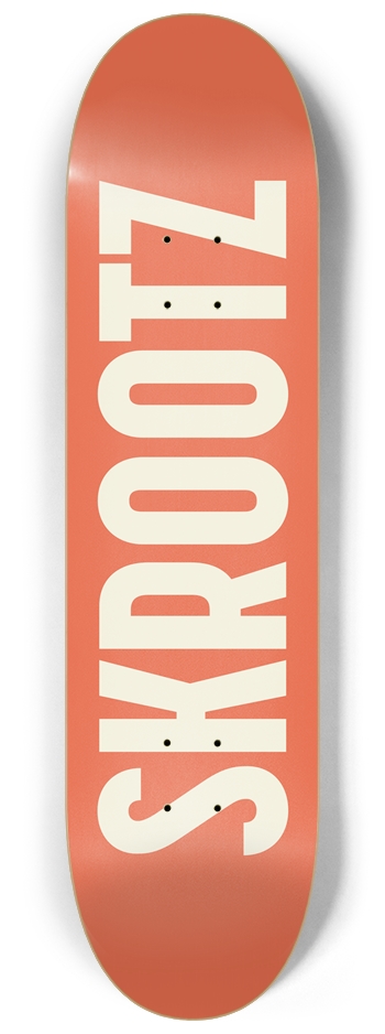 Skrootz - Orange 8,25" 8-1/4 Skateboard Deck