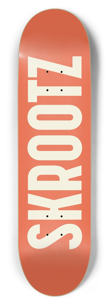 Skrootz - Orange 8,5" 8-1/2 Skateboard Deck