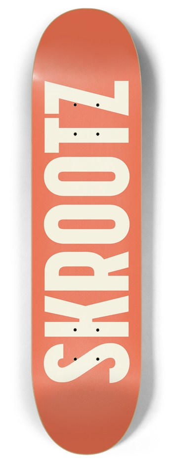 Skrootz - Orange 8,0" 8 Inch Skateboard Deck