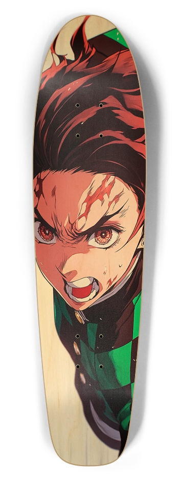 Tanjiro bottle tail cruiser Custom Skateboard Bottle Tail