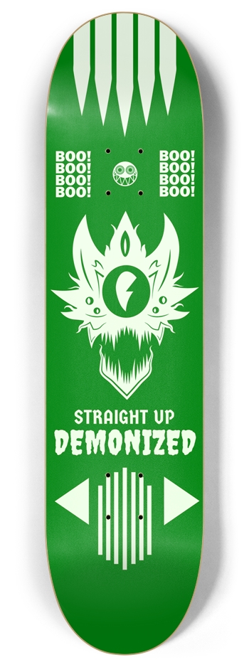 Green Crack DEMONIZED (Glow in the Dark) 8 Inch Skateboard Deck
