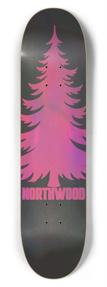 Holo Pink Pine 7-3/4 7-3/4 Skateboard Deck