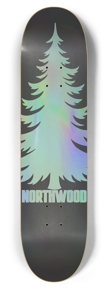 Holo Blue Pine 7-7/8 7-7/8 Skateboard Deck