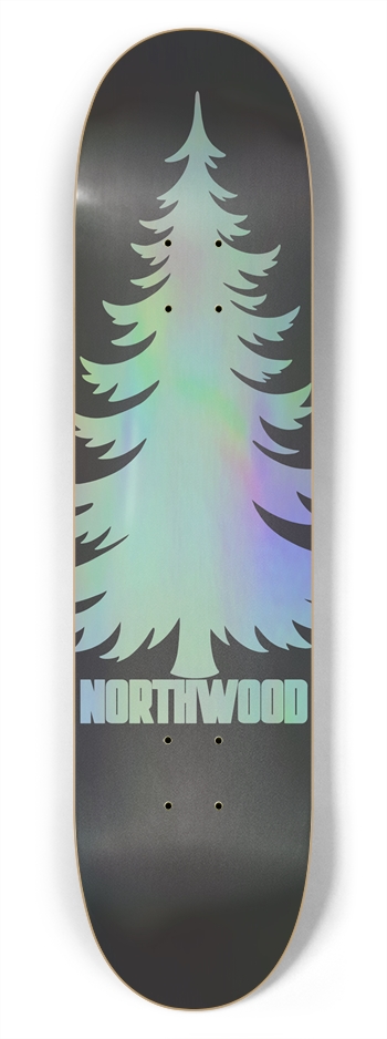 Holo Blue Pine 7-3/4 7-3/4 Skateboard Deck