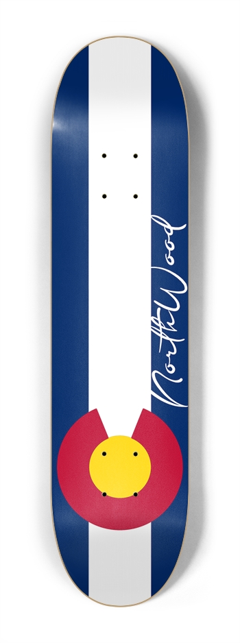 Colorado State Flag 7-1/4 7-1/4 Mini/Kid Skateboard