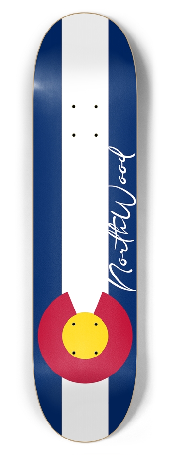 Colorado State Flag 7-3/4 7-3/4 Skateboard Deck