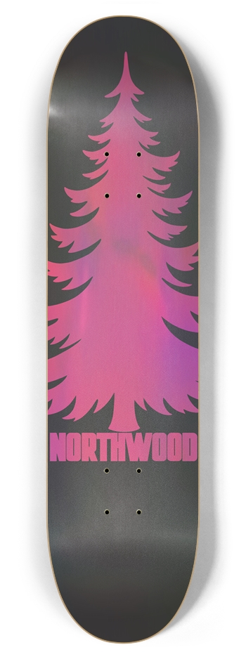 Holo Pink Pine 7-7/8 7-7/8 Skateboard Deck