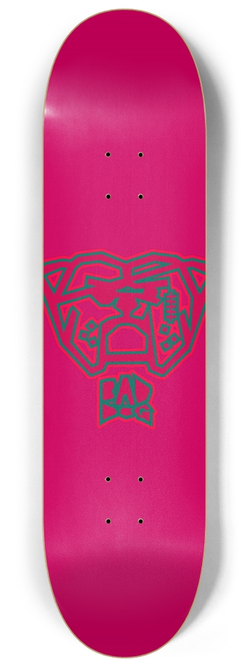 Bad Dog Outline – Magenta 8-1/4 Skateboard Deck