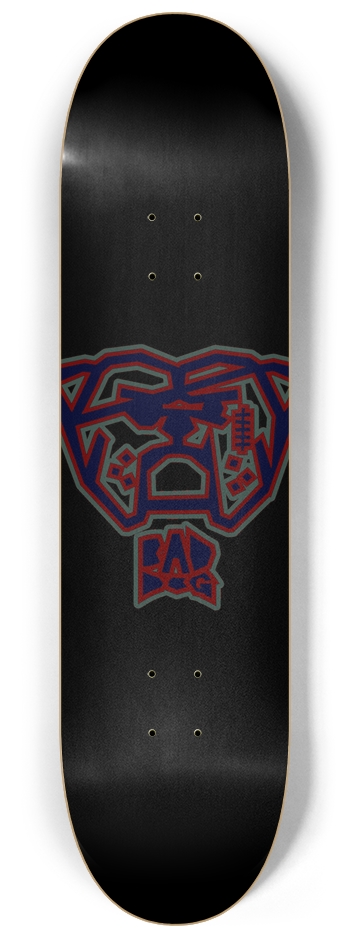 Bad Dog Outline – Charcoal 8-1/4 Skateboard Deck