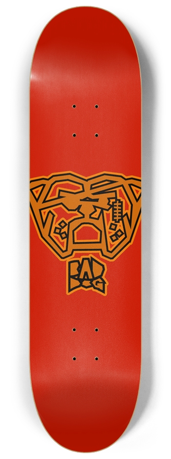 Bad Dog Outline – Orange 8-1/4 Skateboard Deck