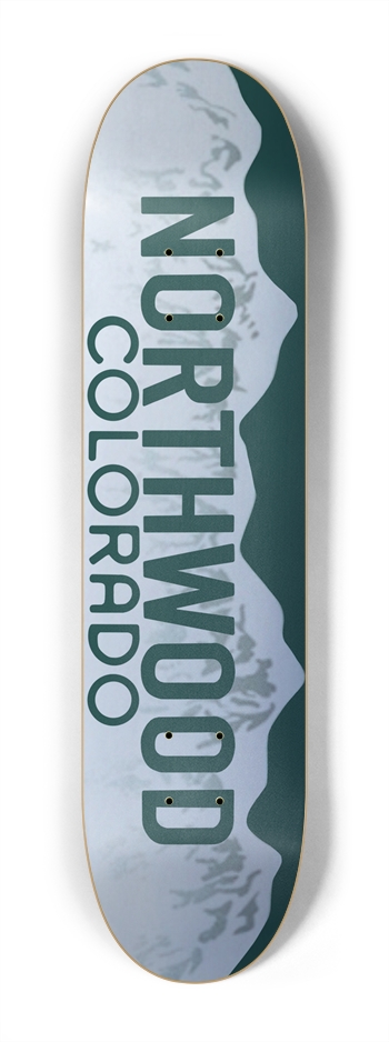 Colorado License Plate Silver 7-1/4 7-1/4 Mini/Kid Skateboard