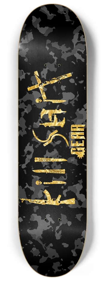 KSG Gold and camo 8-1/4 Skateboard Deck
