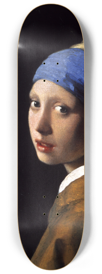 Girl With A Pearl Earring Skateboard Vermeer #1 8-1/4 Skateboard Deck