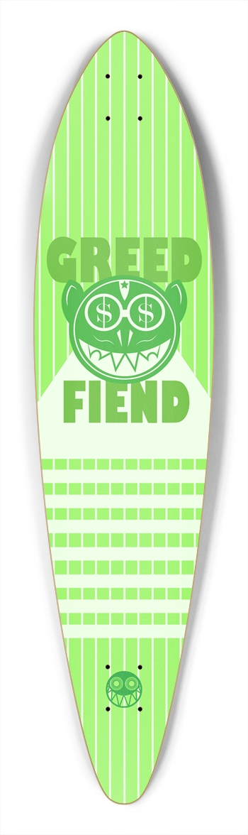 Green Fiend Longboard (Glow in the Dark) Pintail Longboard