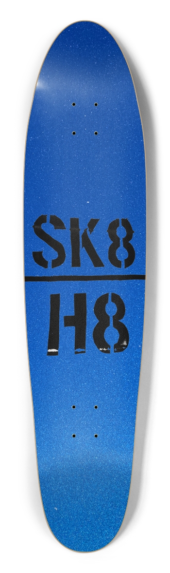 Blue Metal Long Longboard Shape