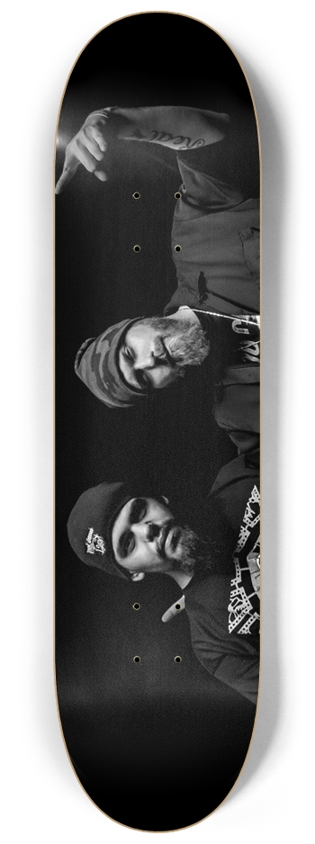 Black and white 8-1/4 Skateboard Deck